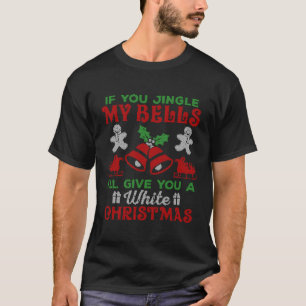 Jingle, meine Glocken geben dir ein hässliches Wei T-Shirt