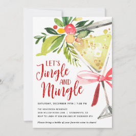Jingle & Mingle Christmas Holiday Cocktail Party Einladung