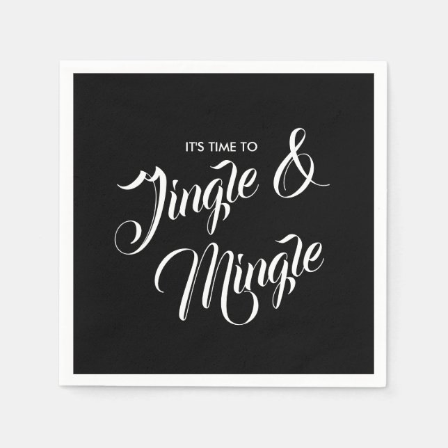 Jingle & Mingle Christmas Holiday Paper Napkin Serviette (Vorderseite)