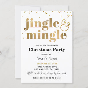 Jingle & Mingle Christmas Party Einladung