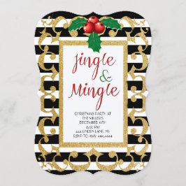 Jingle & Mingle Christmas Party Glitzer Einladung