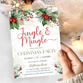 Jingle & Mingle Christmas Party Greenerity Red Ber Einladung