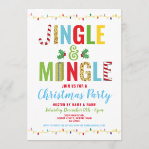 Jingle & Mingle Christmas Party Holidays Einladung