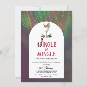 Jingle & Mingle Cocktail Weihnachts-Party Einladung