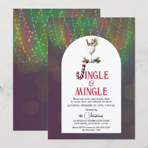Jingle & Mingle Cocktail Weihnachtsfeier Einladung