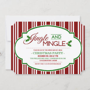 Jingle & Mingle Company Christmas Party Invitation