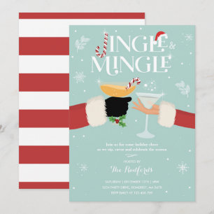 Jingle & Mingle Einladungs-Cocktail-Party Einladung