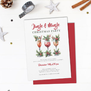 Jingle Mingle Festivals Cocktails Weihnachts-Party Einladung