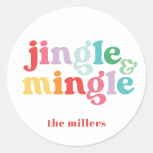 Jingle & Mingle Festivals Runder Aufkleber