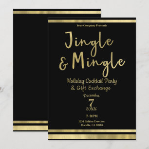 Jingle & Mingle Gold Weihnachtsfeier der Firma Einladung
