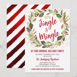 Jingle & Mingle Holiday Party - Weihnachtsfest Einladung