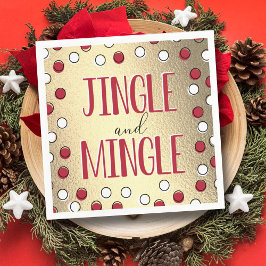 Jingle & Mingle Modern Holiday Party Serviette