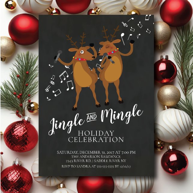 Jingle & Mingle Rentier Holiday Party - Einladung (Von Creator hochgeladen)