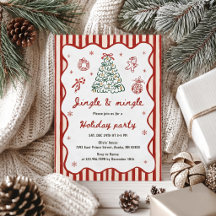 Jingle & Mingle Weihnachtsfeier-Einladung