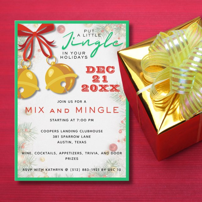 Jingle Mix and Mingle Christmas Holiday Einladung (Von Creator hochgeladen)