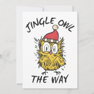 Jingle Owl auf die lustige Art Weihnachtsmann-Owl Einladung