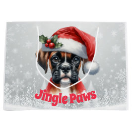 Jingle Paws and Boxer Dog Joy Große Geschenktüte