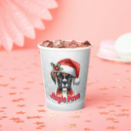 Jingle Paws and Boxer Dog Joy Pappbecher
