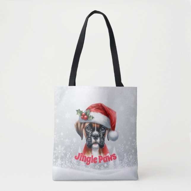 Jingle Paws and Boxer Dog Joy Tasche (Vorderseite)