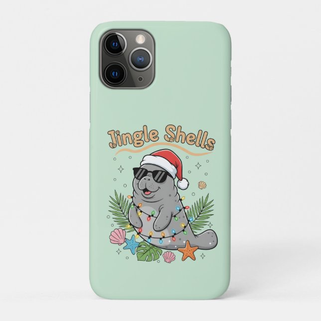Jingle Shells Tropical Santa Manatee Christmas Case-Mate iPhone Hülle (Rückseite)