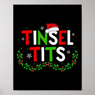 Jingle Tinsel Matching Chestnut Christmas Couple Poster