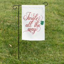 Jingle Tout le chemin Jardin de Noël Drapeau