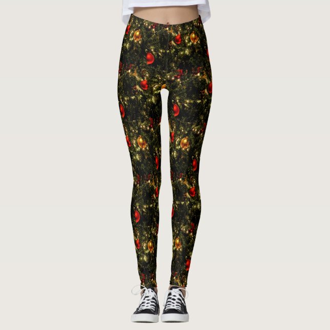 Jingle Tout Le Chemin Leggings Ornament de Noël (Devant)