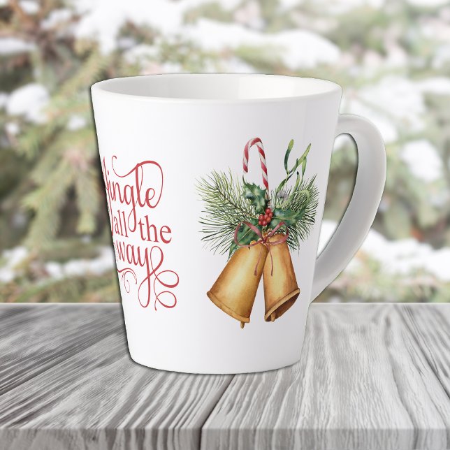 Jingle tout le chemin Noël sonne Latte Mug (Créateur téléchargé)