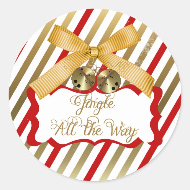 Jingle tout le chemin Sticker rond (Devant)