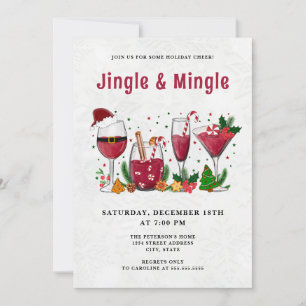 Jingle und Mingle Christmas Party Einladung