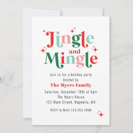 Jingle und Mingle Christmas Party Einladung
