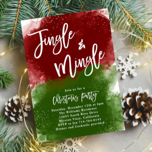 Jingle und Mingle Christmas Party Einladung