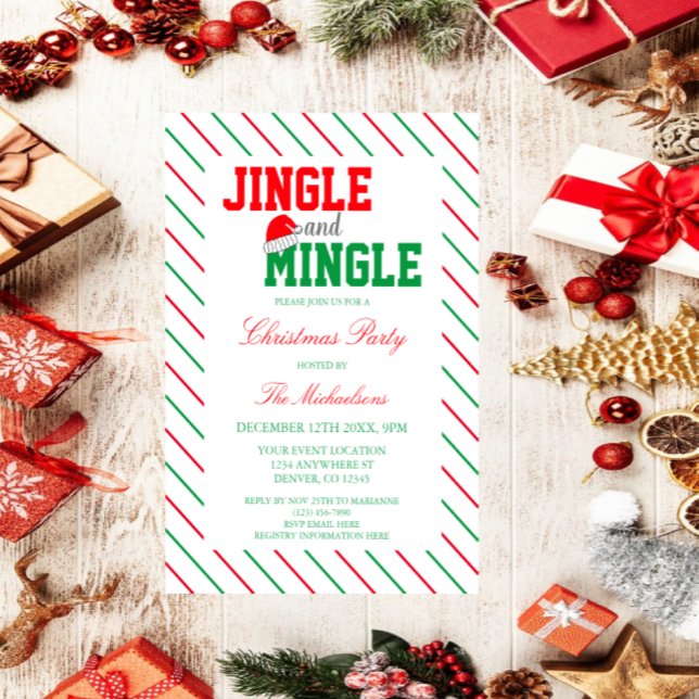Jingle und Mingle Christmas Party Einladung (Von Creator hochgeladen)