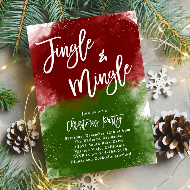 Jingle und Mingle Christmas Party Einladung (Von Creator hochgeladen)
