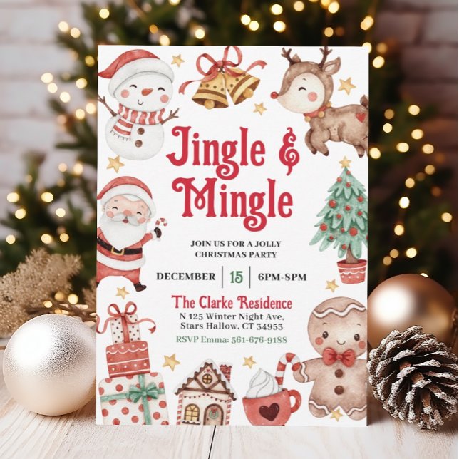 Jingle und Mingle Christmas Party Einladung (Von Creator hochgeladen)