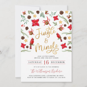 Jingle und Mingle Christmas Party Einladung