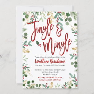 Jingle und Mingle Christmas Party Einladungen