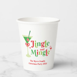 Jingle und Mingle Christmas Party Pappbecher