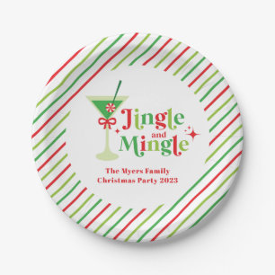 Jingle und Mingle Christmas Party Pappteller