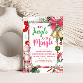 Jingle und Mingle Festivals Weihnachts-Party Einladung