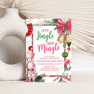 Jingle und Mingle Festivals Weihnachts-Party Einladung