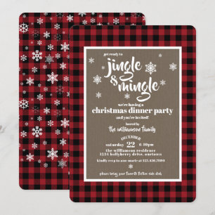 Jingle und Mingle Festivals Weihnachts-Party Einladung