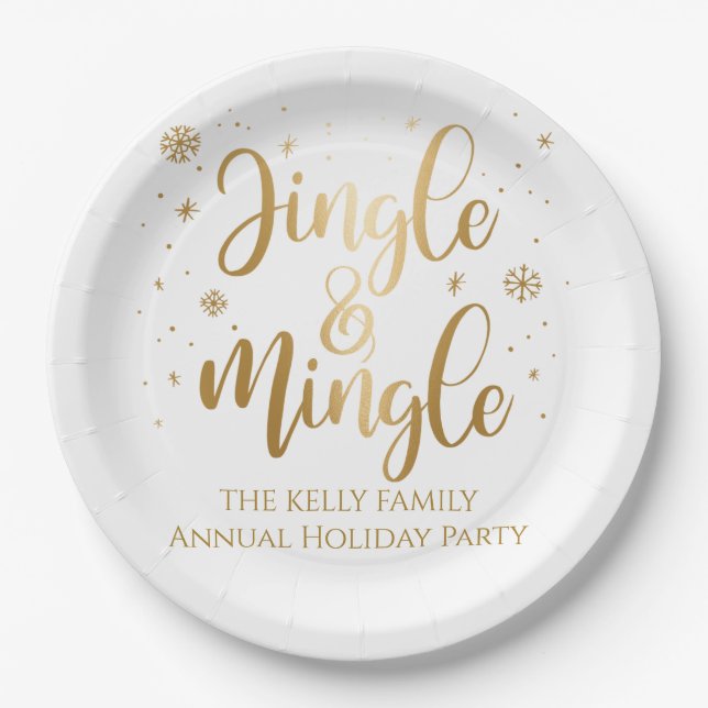 Jingle und Mingle Holiday Napkins Pappteller (Vorderseite)