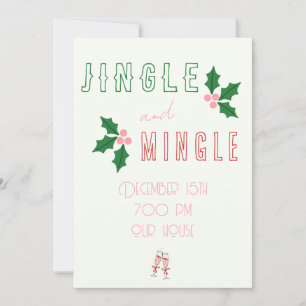 Jingle und Mingle Weihnachtsfeier-Einladung Einladung
