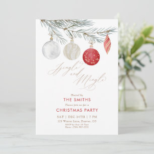 Jingle und Mingle Weihnachtsschmuck-Weihnachtsfeie Einladung