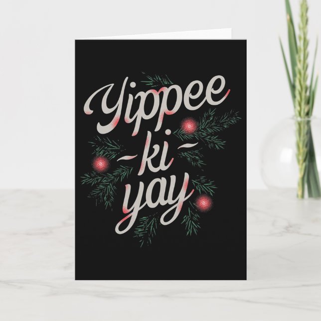 Jippie Ki-jay Lustiges Weihnachten  Karte (Vorderseite)