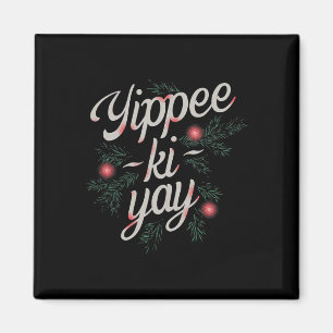 Jippie Ki-jay Lustiges Weihnachten Magnet