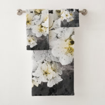 Jitaku Pflaumen-Blüten-Bad-Tuch-Set