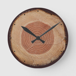 Jitaku Tree Rings Clock Runde Wanduhr
