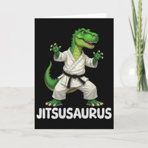 Jitsusaurus Dinosaur Karate Martial Arts Spaß Enth Karte